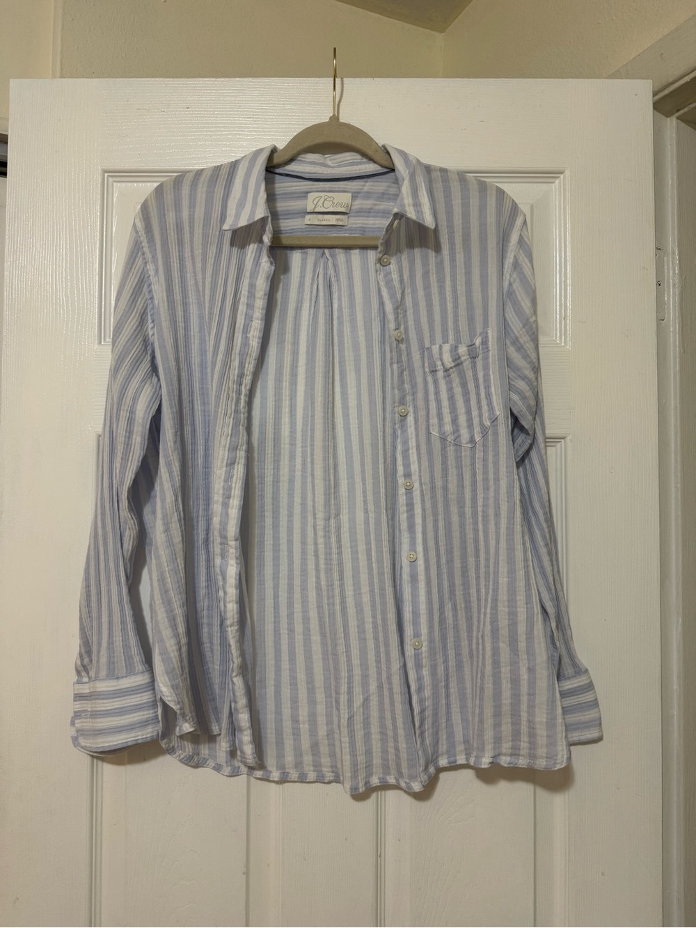 J. Crew 100% Cotton Gauze Striped Top